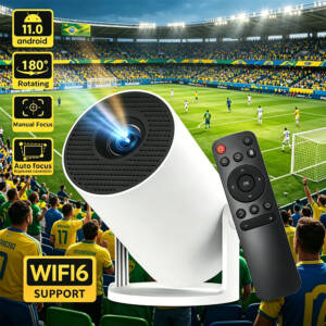 Projetor Portátil 720P Android 11 | Wifi6 HDMI LED Baixo Ruído Home Theater